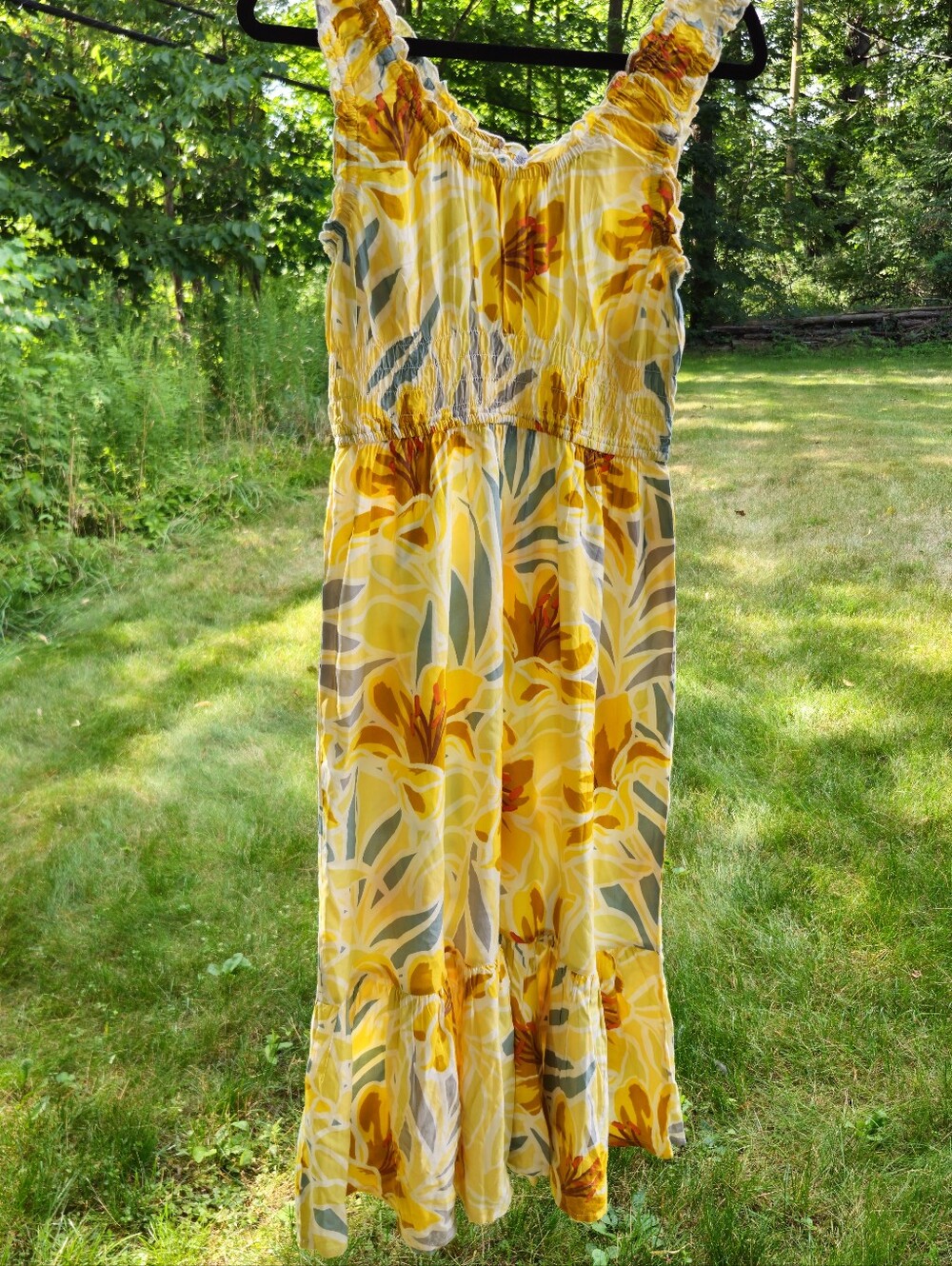 Anthropologie Patrons of Peace Floral Midi Dress Small Boho Cottagecore